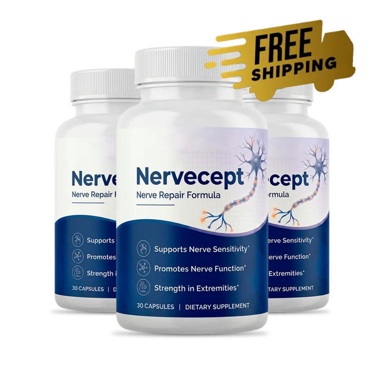 NerveCept nerve support capsules three bottle package